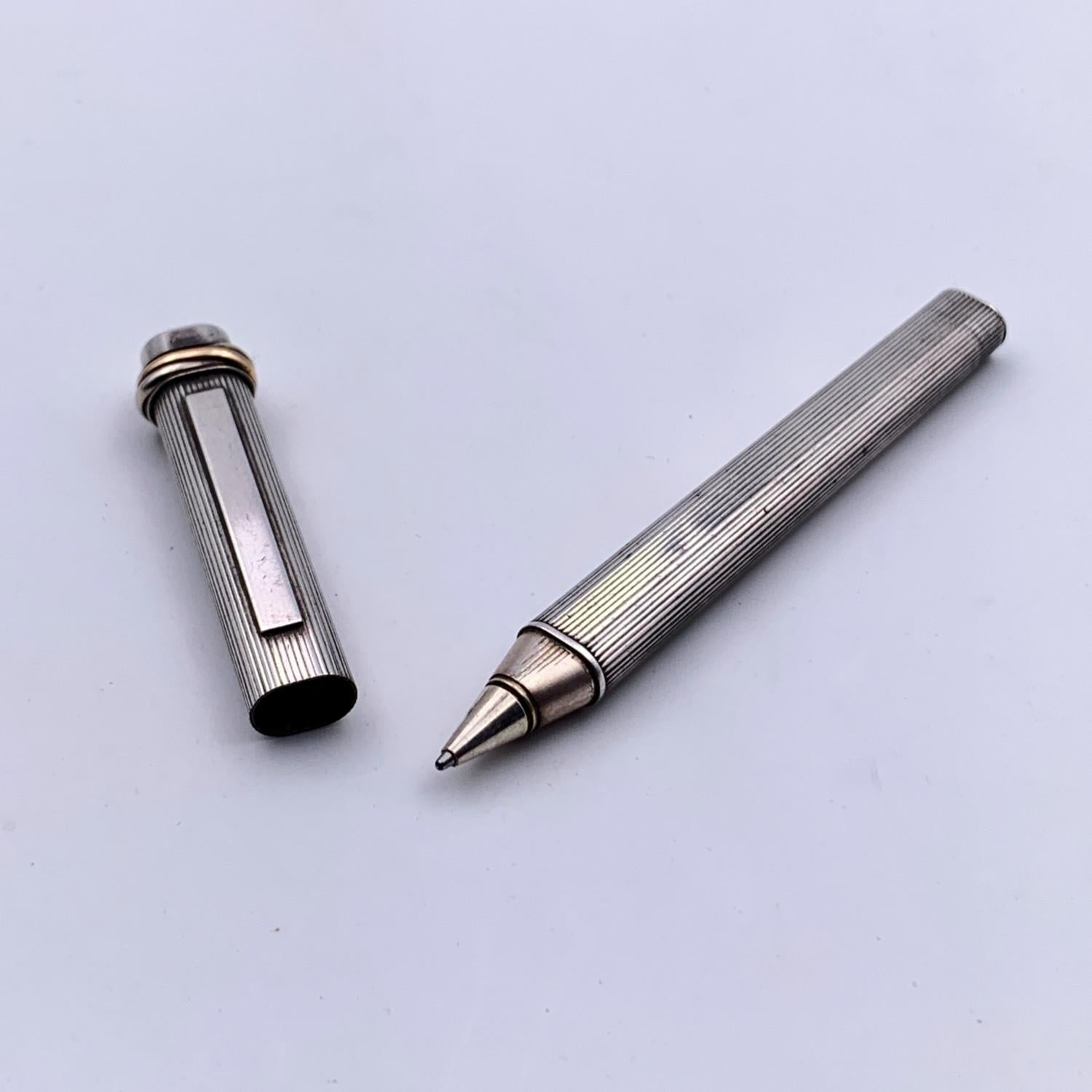 Cartier Vintage Silber Metall Vendome Trinity Kugelschreiber im Zustand „Gut“ in Rome, Rome