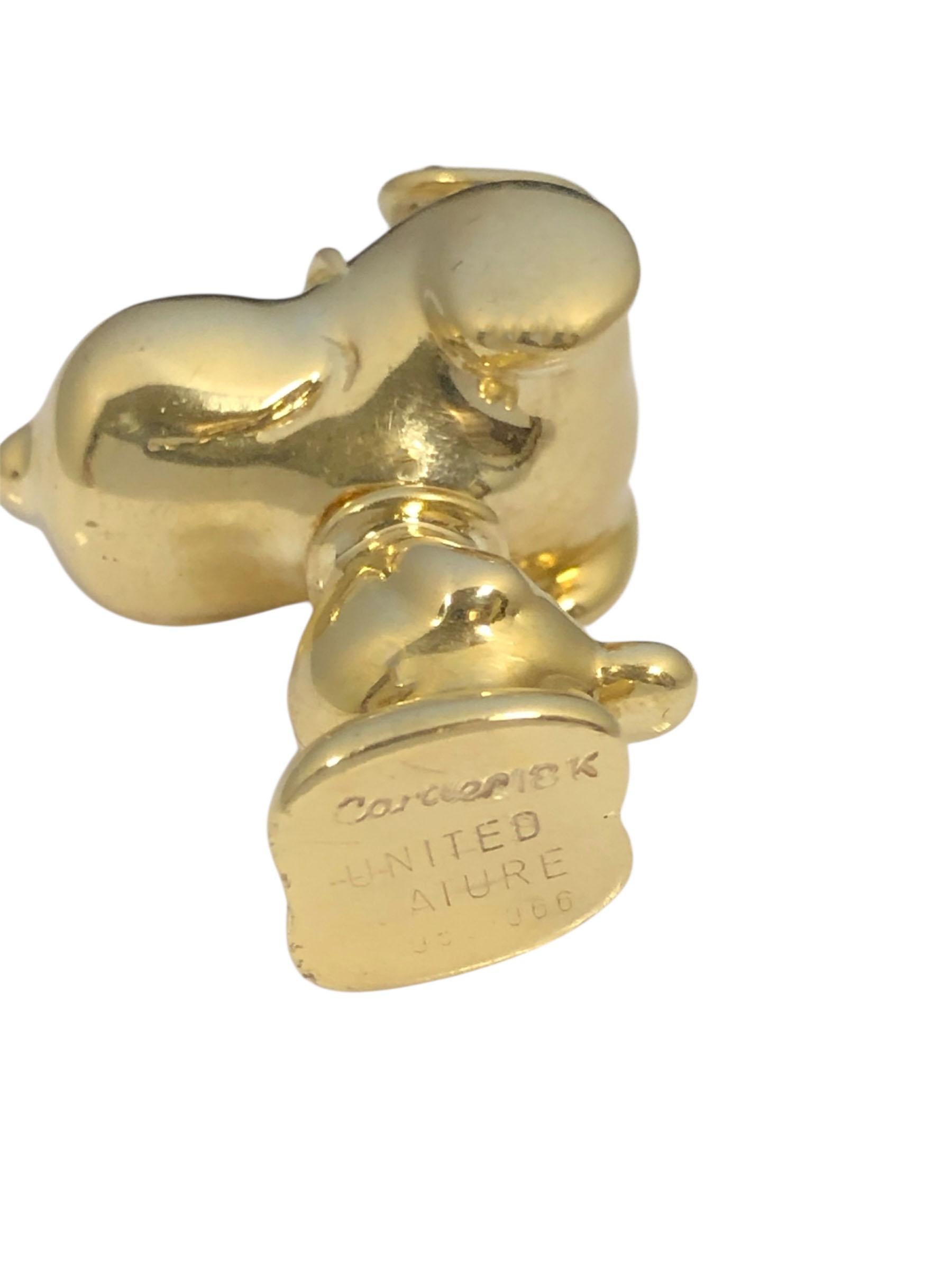 Cartier vintage Snoopy Yellow Gold Charm For Sale 1