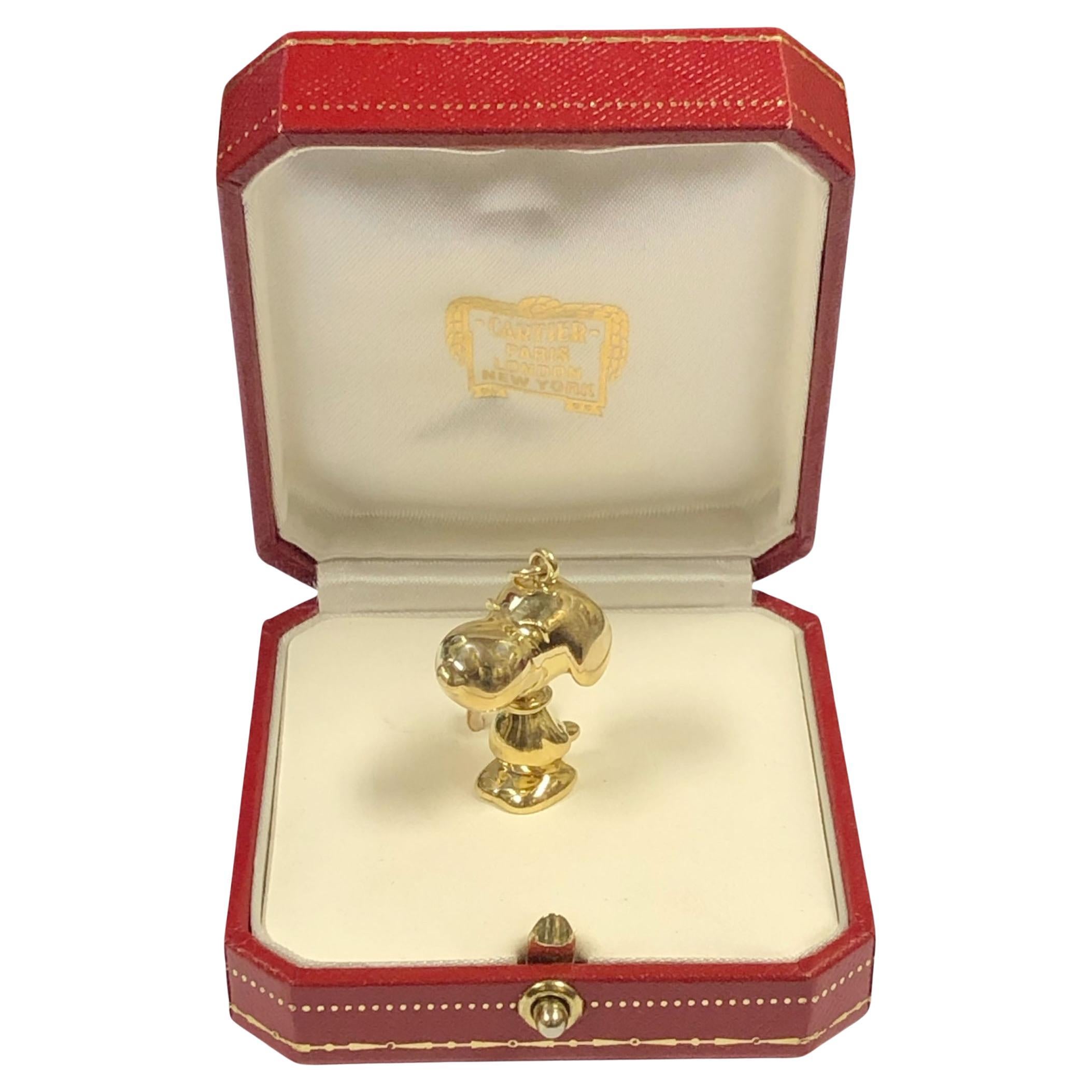 Cartier vintage Snoopy Yellow Gold Charm