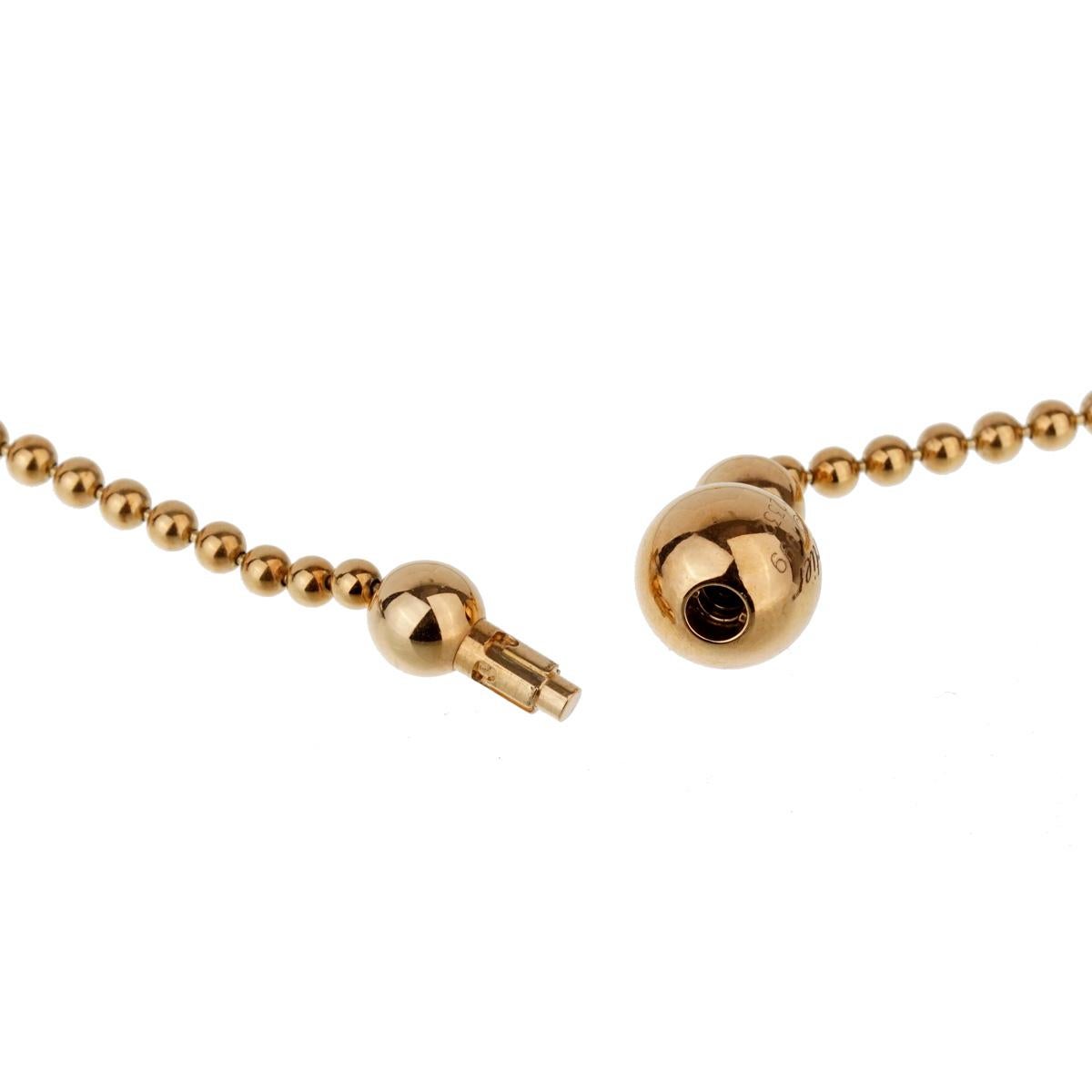 Cartier Vintage Solitaire Diamond Gold Necklace In Excellent Condition In Feasterville, PA