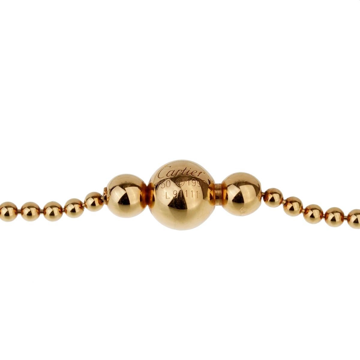 Women's Cartier Vintage Solitaire Diamond Gold Necklace