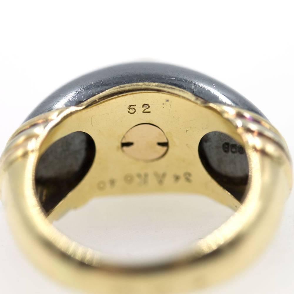 Cartier Vintage Solitaire Diamond Silverium 18 Karat Yellow Gold Ring For Sale 1