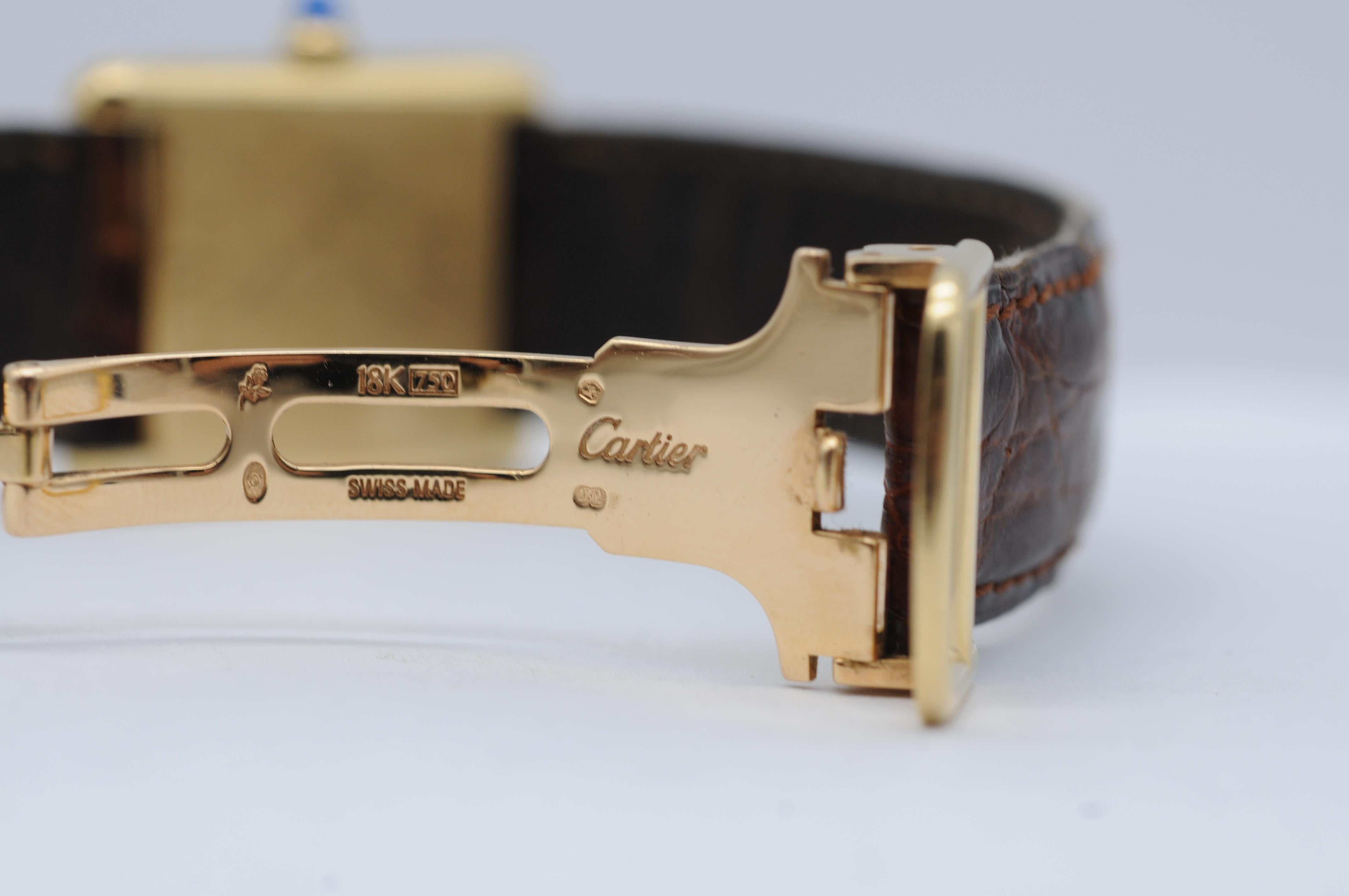 Cartier vintage Tank Louis Ref. 78086 - Oro 18 carati, carica manuale 6