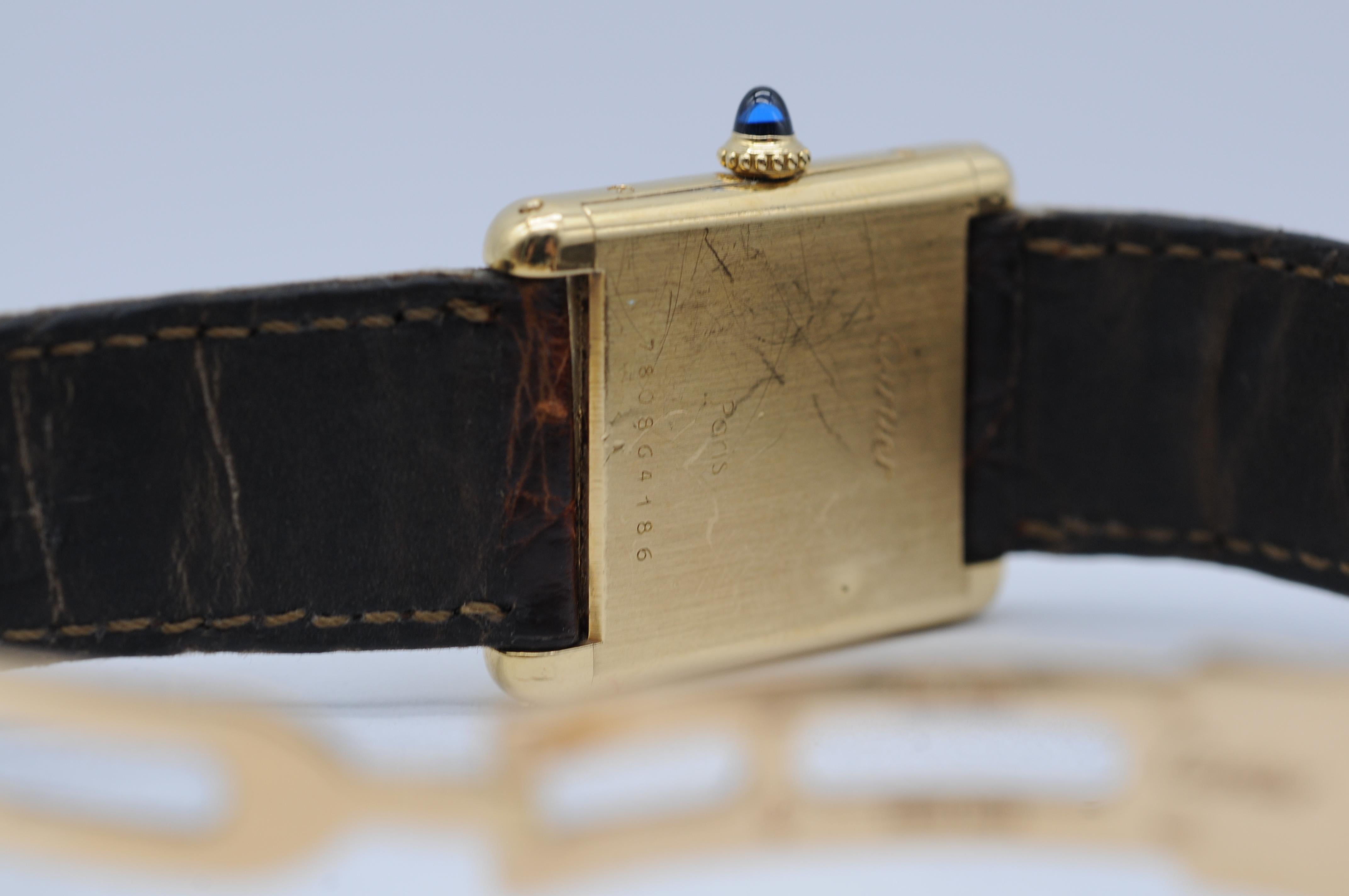 Cartier vintage Tank Louis Ref. 78086 - Oro 18 carati, carica manuale 7
