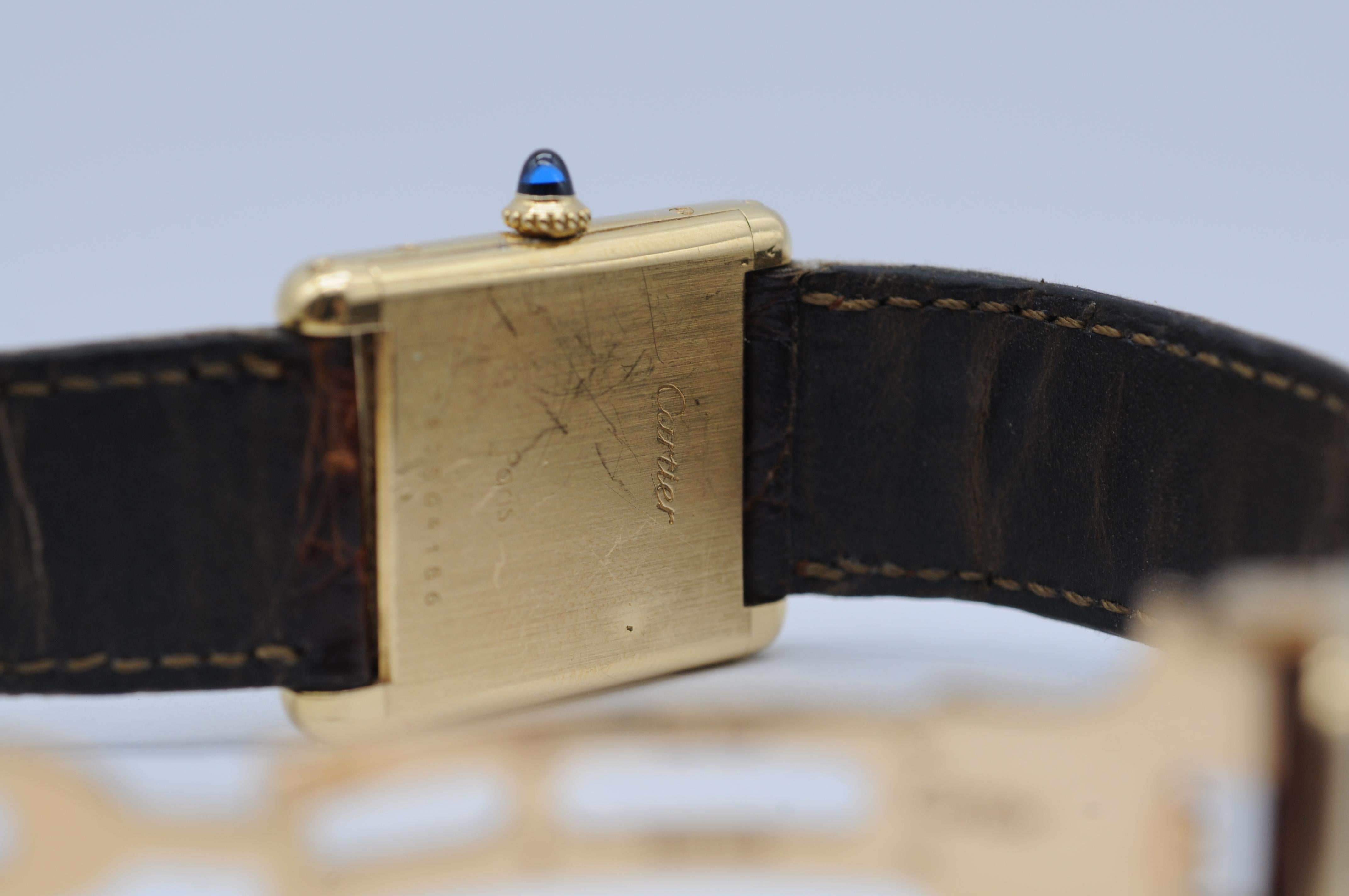 Cartier vintage Tank Louis Ref. 78086 - Oro 18 carati, carica manuale 8