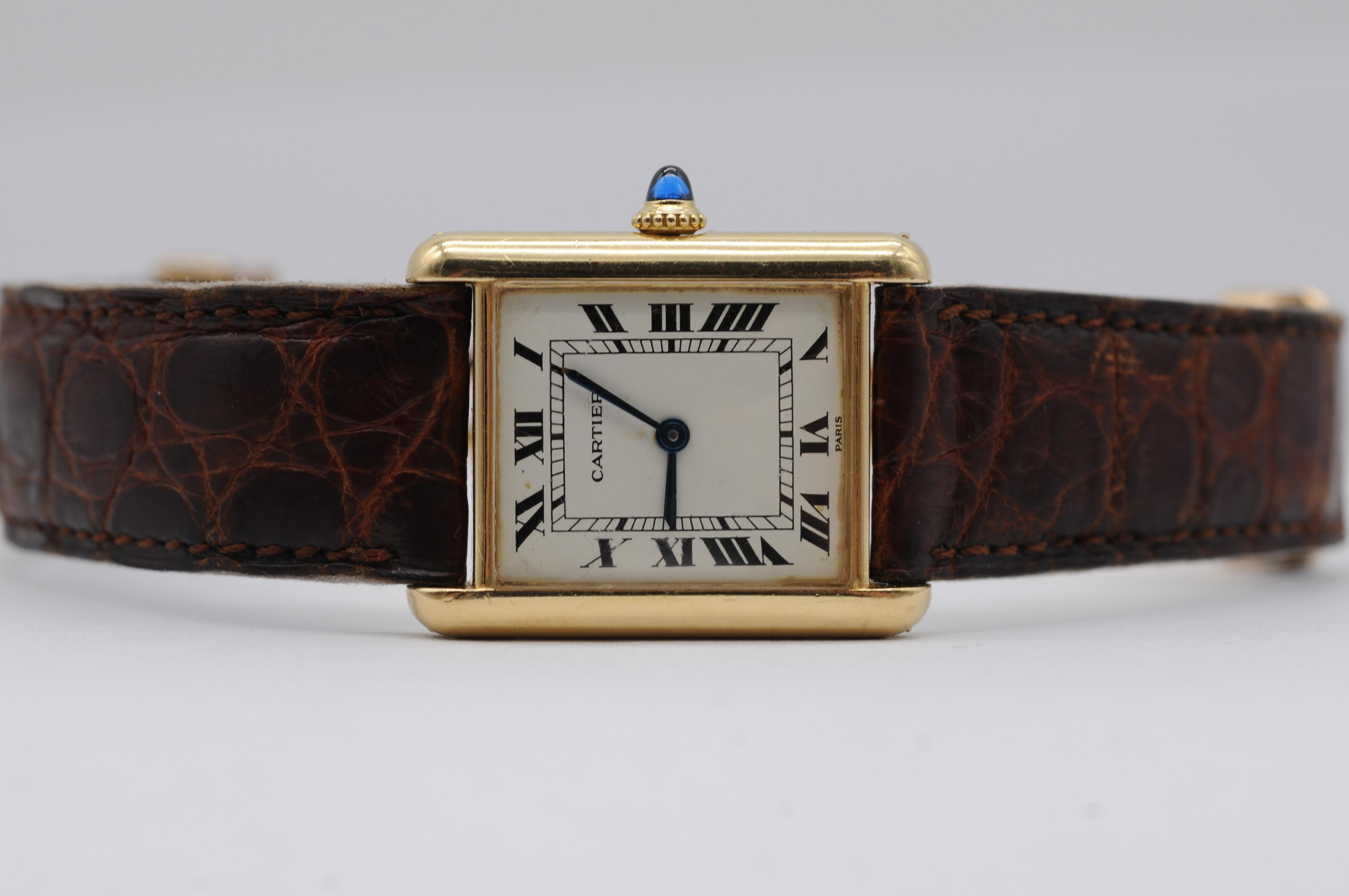 Cartier vintage Tank Louis Ref. 78086 - Oro 18 carati, carica manuale 9