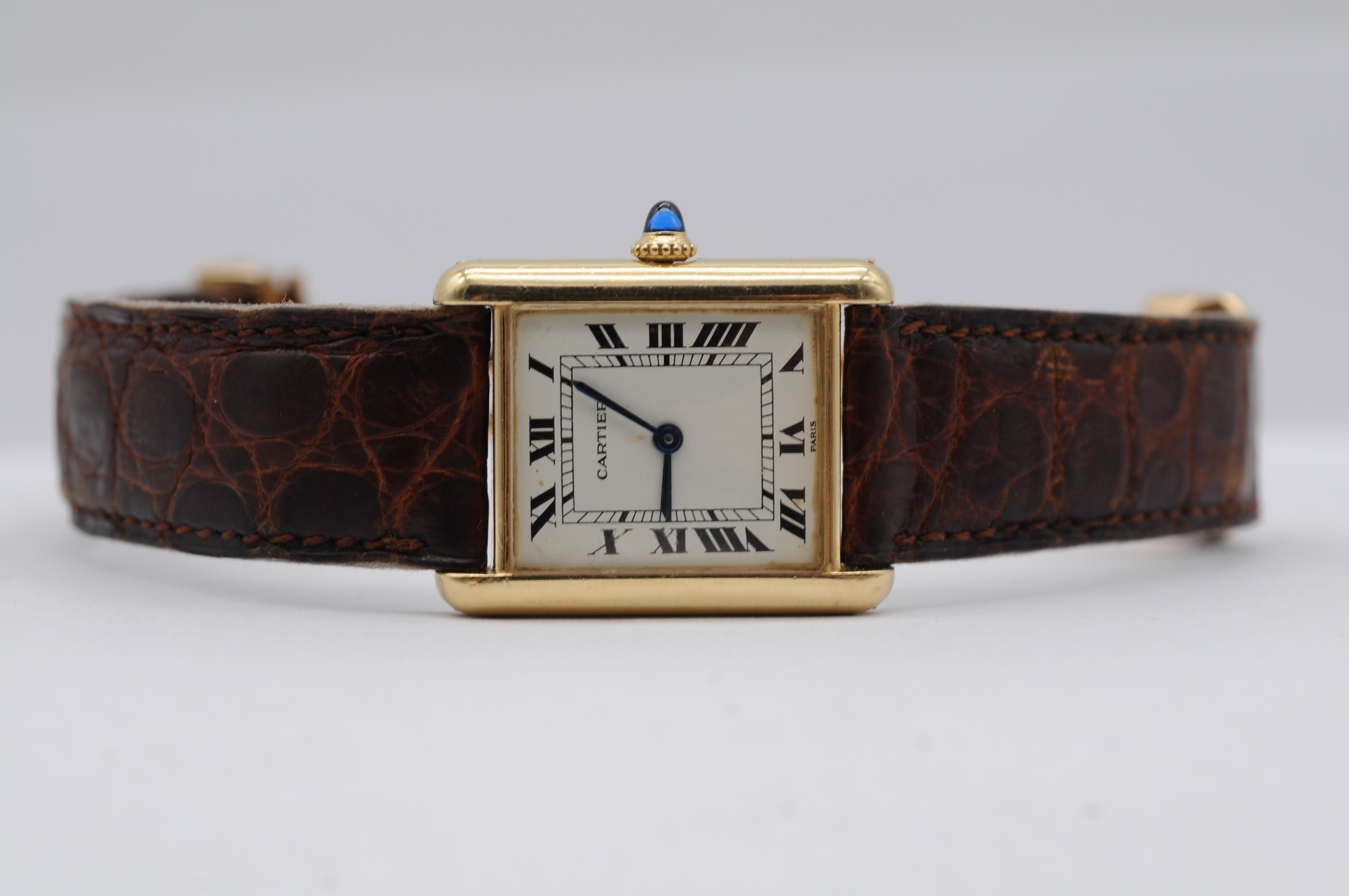 Cartier vintage Tank Louis Ref. 78086 - Oro 18 carati, carica manuale 10
