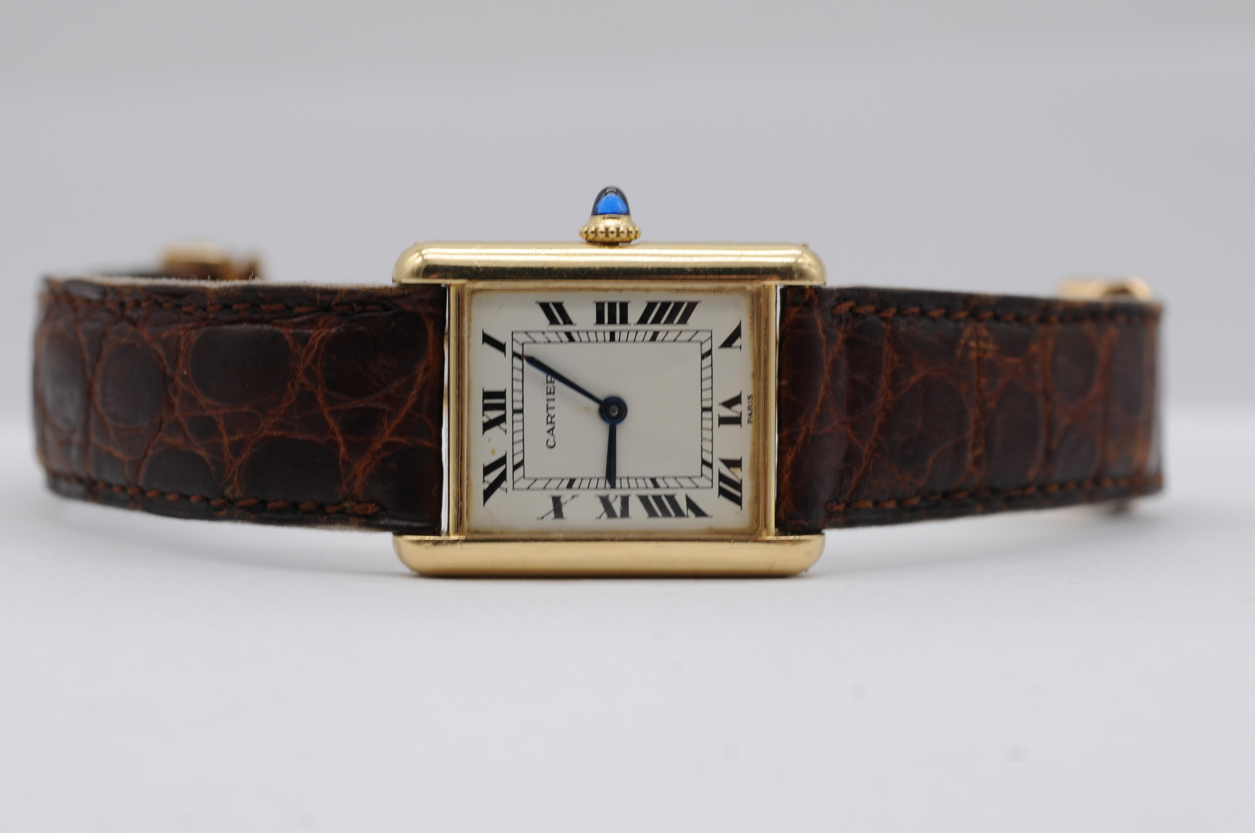 Cartier vintage Tank Louis Ref. 78086 - Oro 18 carati, carica manuale 12