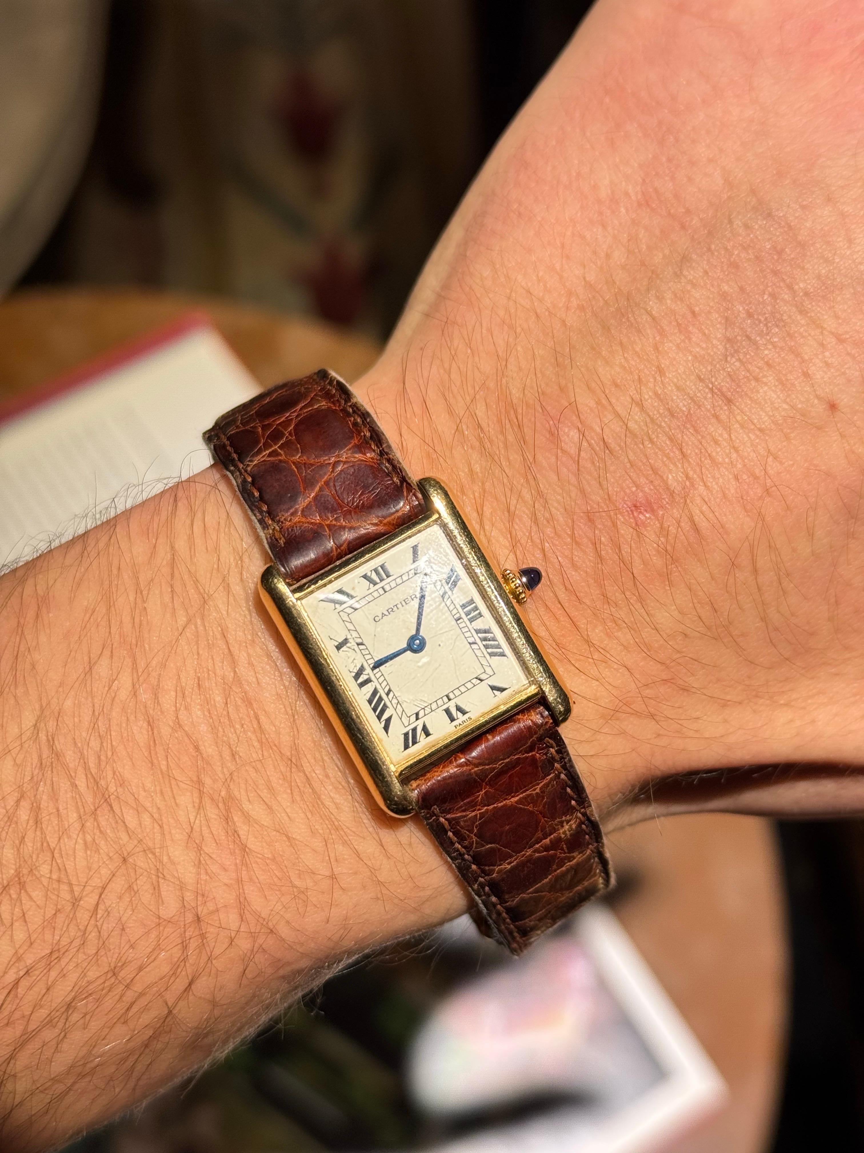 Estetismo Cartier vintage Tank Louis Ref. 78086 - Oro 18 carati, carica manuale