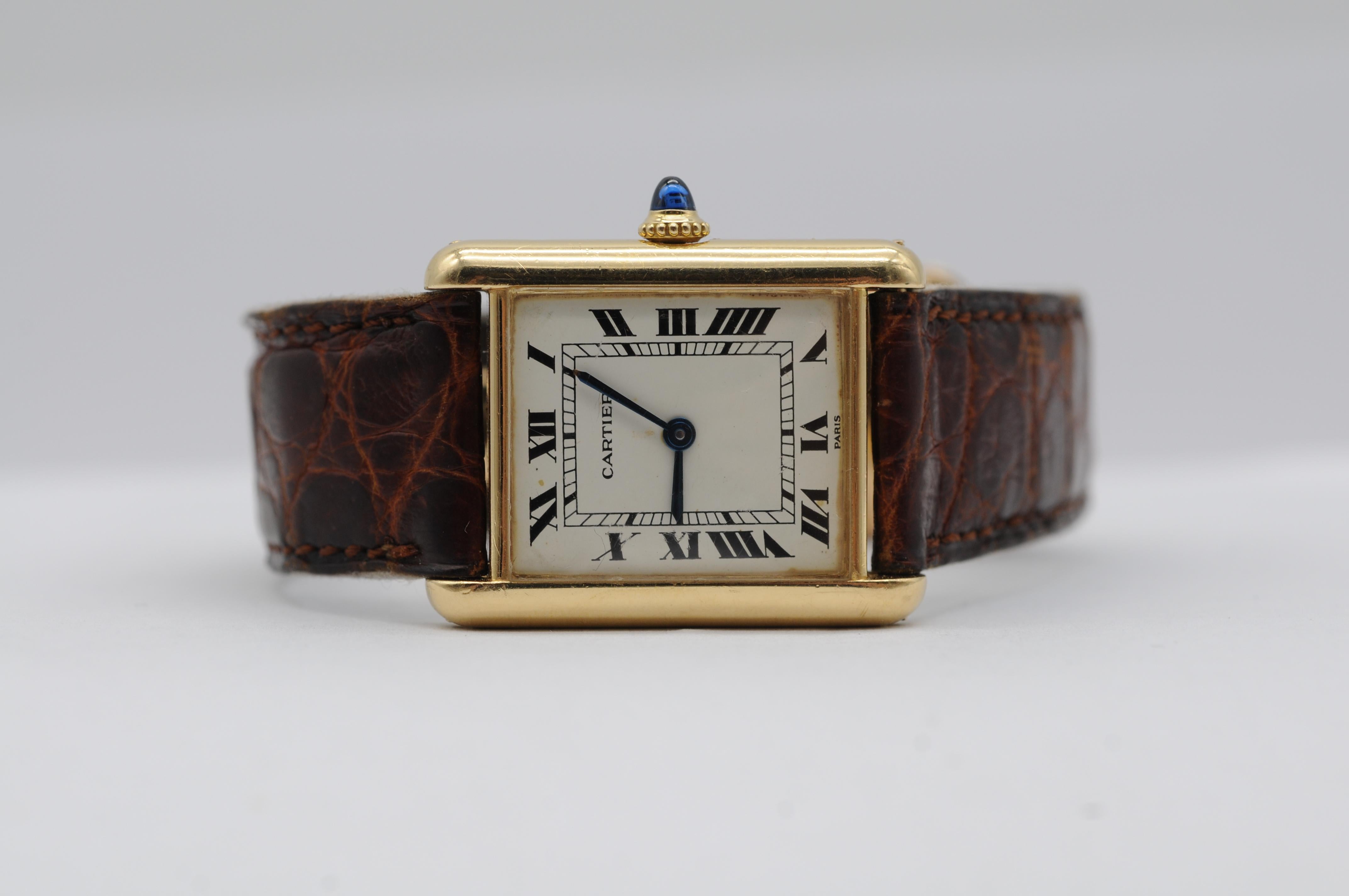Cartier vintage Tank Louis Ref. 78086 - Oro 18 carati, carica manuale In condizioni buone a Berlin, BE