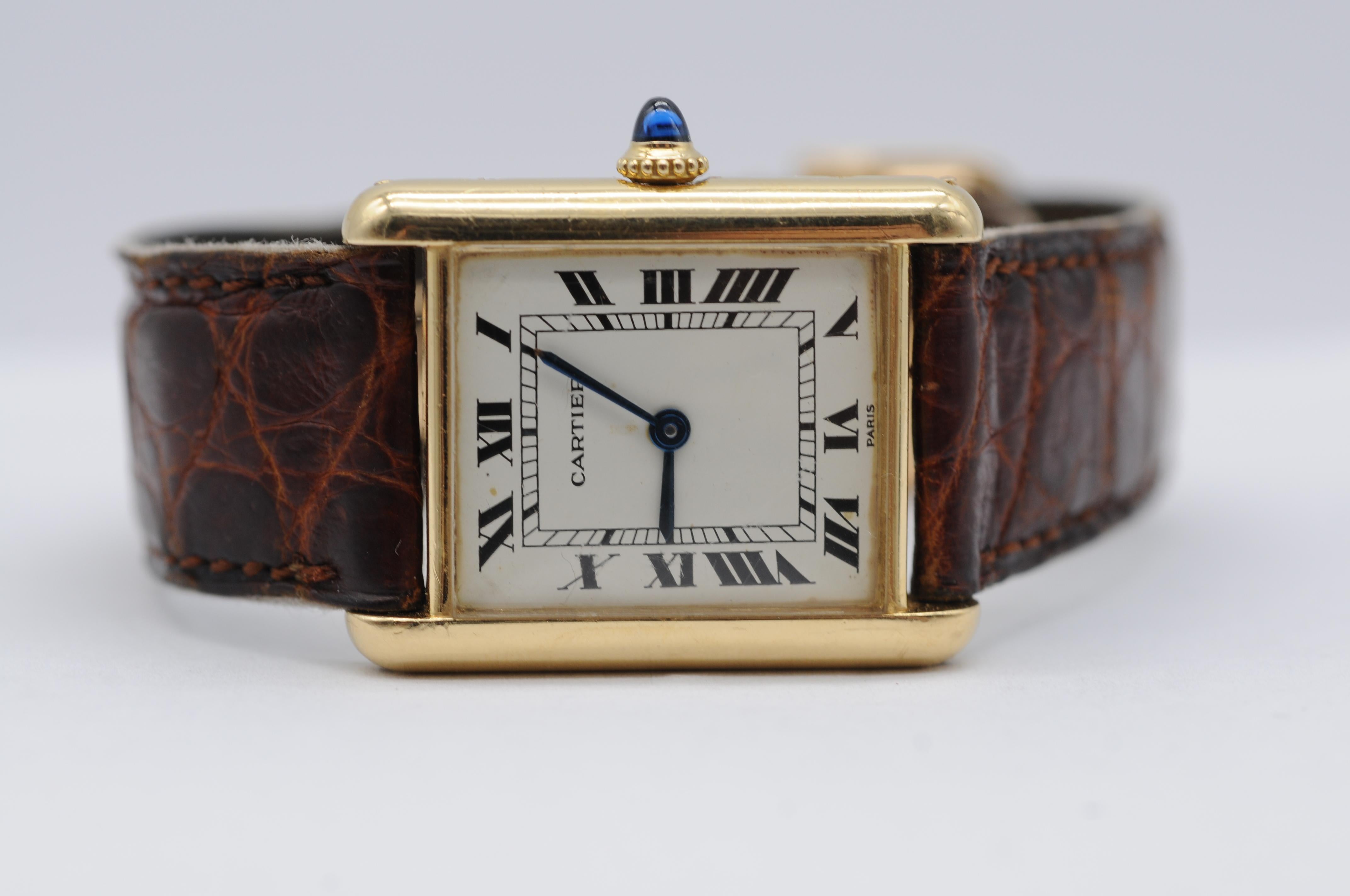 da uomo o donna Cartier vintage Tank Louis Ref. 78086 - Oro 18 carati, carica manuale