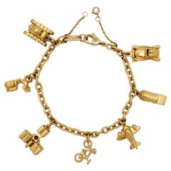 Cartier Vintage Transportation Theme Charm Bracelet