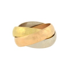 Cartier Vintage Tri-Tone Trinity Roller Ring