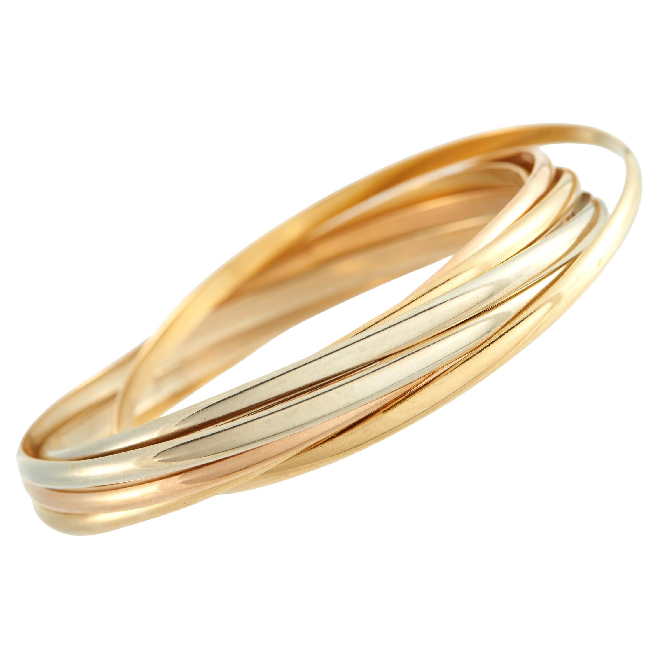 Cartier Vintage Trinity Bracelet à 7 bandes en or 18K CA32-012826
