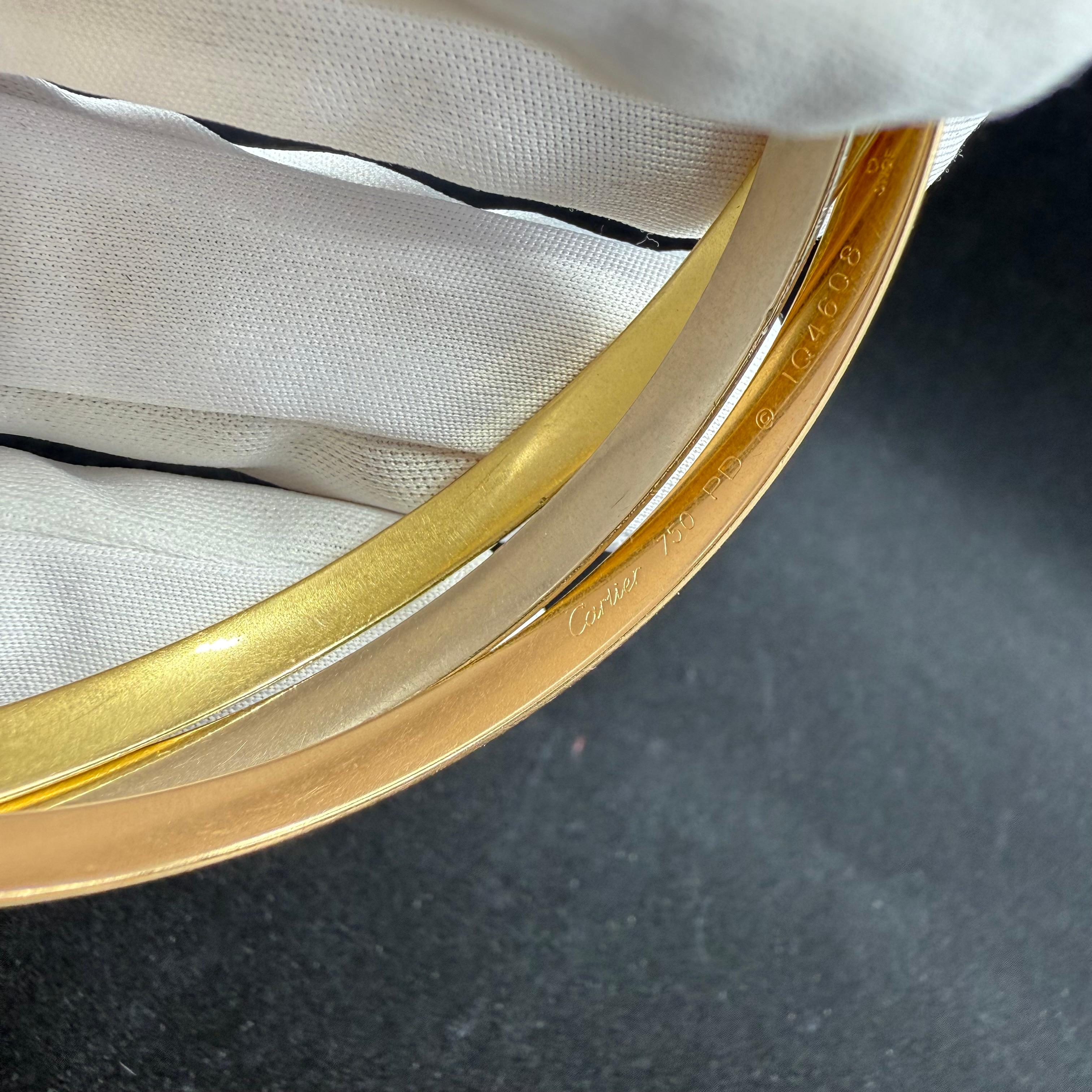 Cartier Vintage Trinität  18 Karat Tri Gold 60 Gramm Armreif Armband 1