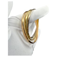 Cartier Vintage Trinität  18 Karat Tri Gold 60 Gramm Armreif Armband