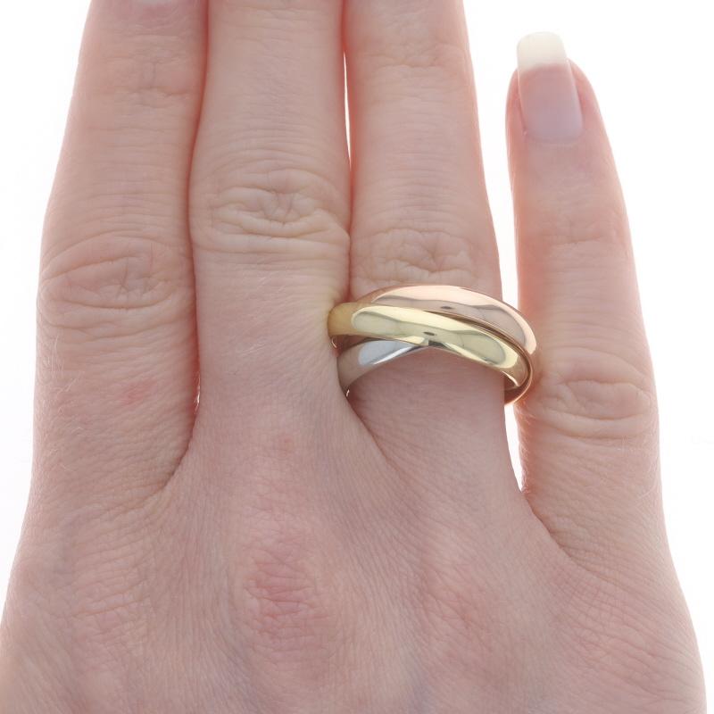Cartier Vintage Trinity Band - Gelbgold 18k Rolling Ring Gr. 58 (US 8 1/4) im Zustand „Hervorragend“ in Greensboro, NC