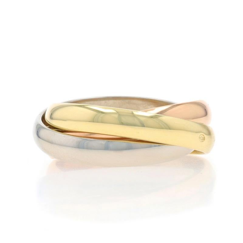 Cartier Vintage Trinity Band - Gelbgold 18k Rolling Ring Gr. 58 (US 8 1/4) Damen