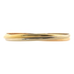 Cartier Vintage Trinity Bangle Bracelet 18K Tricolor Gold