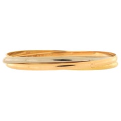 Cartier Vintage Trinity Bangle Bracelet 18K Tricolor Gold
