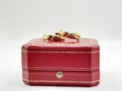 Cartier Vintage Trinity Cufflinks Large Model 18 Karat Three Tones