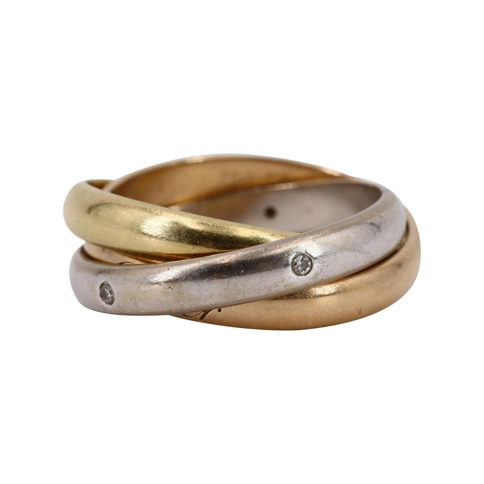 Taille brillant CARTIER Vintage Trinity Ring with Five Brilliant Cut Diamonds