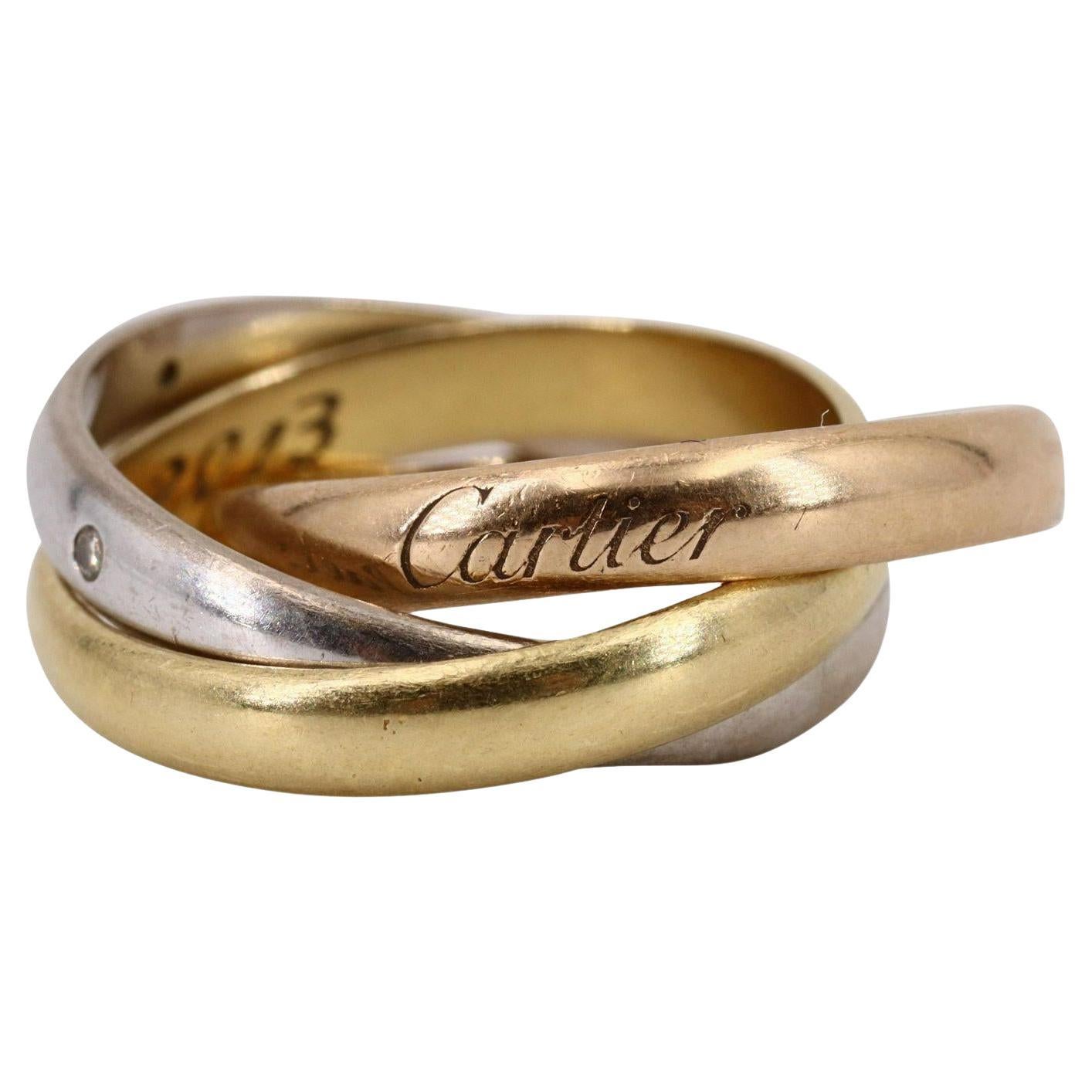 CARTIER Vintage Trinity Ring with Five Brilliant Cut Diamonds