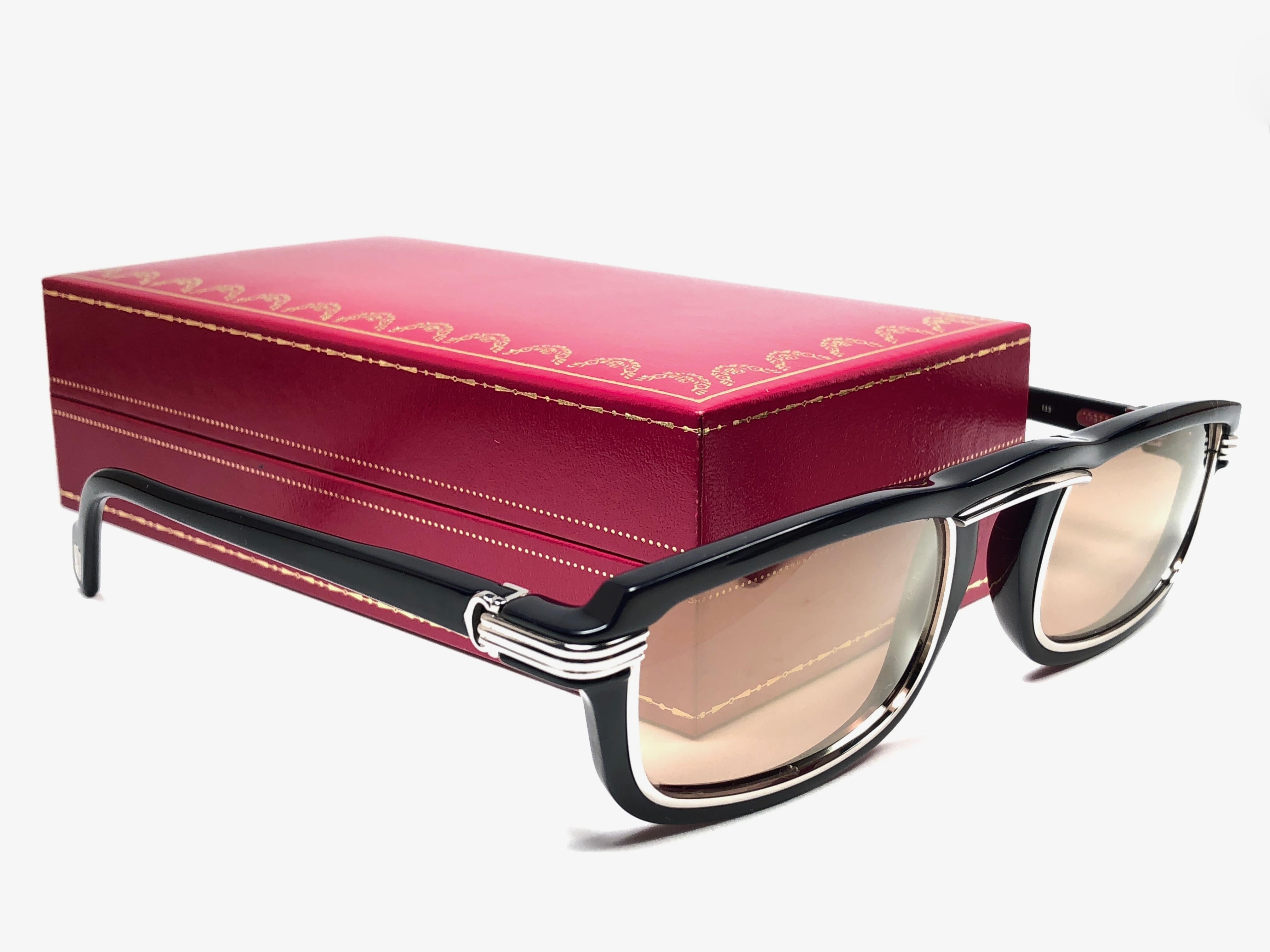 Cartier Vintage Vertigo Deep Blue and Platinum 54MM Sonnenbrille:: Frankreich 1991 im Zustand �„Gut“ in Baleares, Baleares