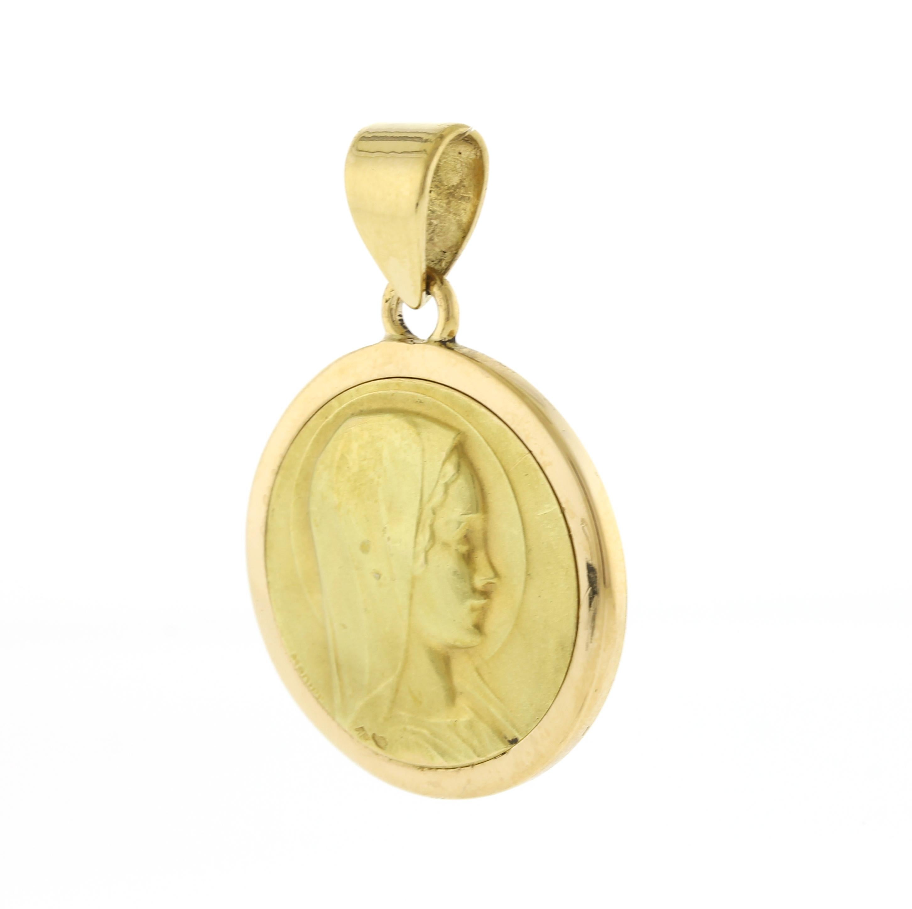 Cartier Vintage Virgin Mary, Madonna Pendant by Emile Alodphe Monier In Good Condition In Bethesda, MD