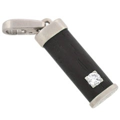 Cartier Vintage Wood and Diamond Toucher du Bois "Knock on Wood" Pendant