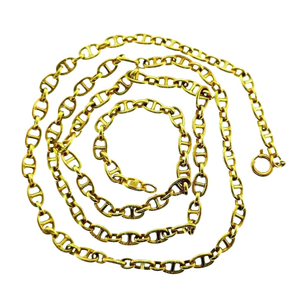 cartier gold link necklace