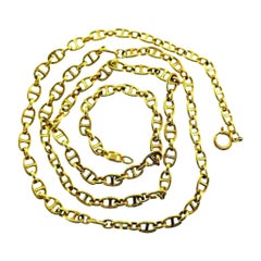 Cartier Vintage Yellow Gold Anchor Link Chain Necklace