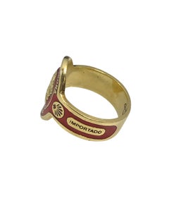 Cartier vintage Yellow Gold and Enamel Cigar Band Ring
