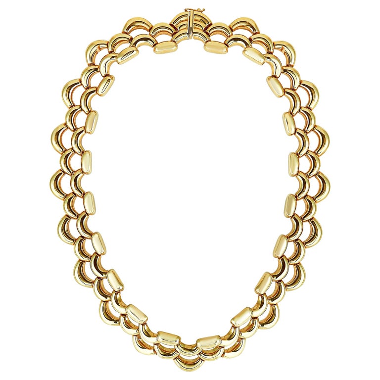 Cartier gold link necklace clearance