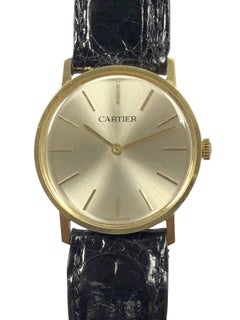 Cartier Vintage Yellow Gold Mechanical Wrist Watch