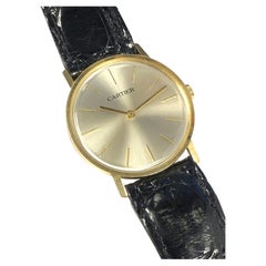 Cartier Vintage Yellow Gold Mechanical Wrist Watch