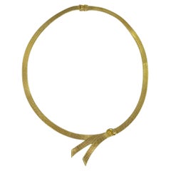 Cartier Vintage Yellow Gold Ribbon Necklace