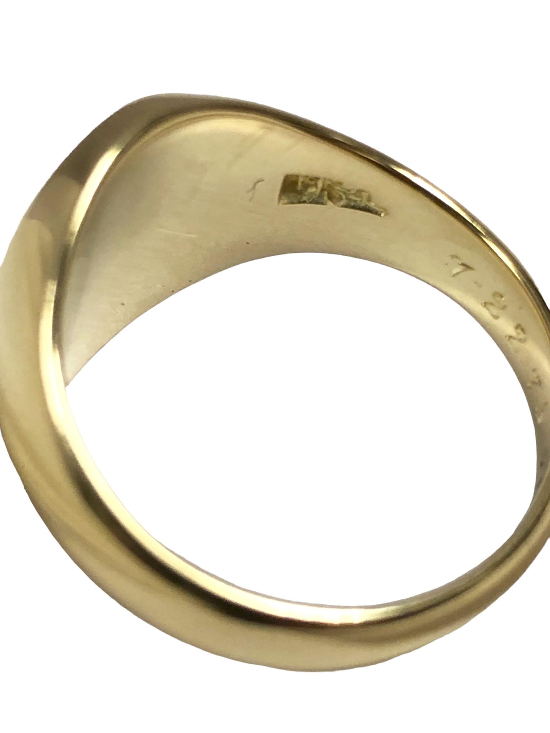 Cartier Vintage Yellow Gold Signet Ring 1