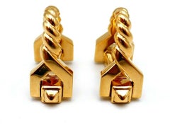 Cartier Vintage Yellow Gold Stirrup Cufflinks