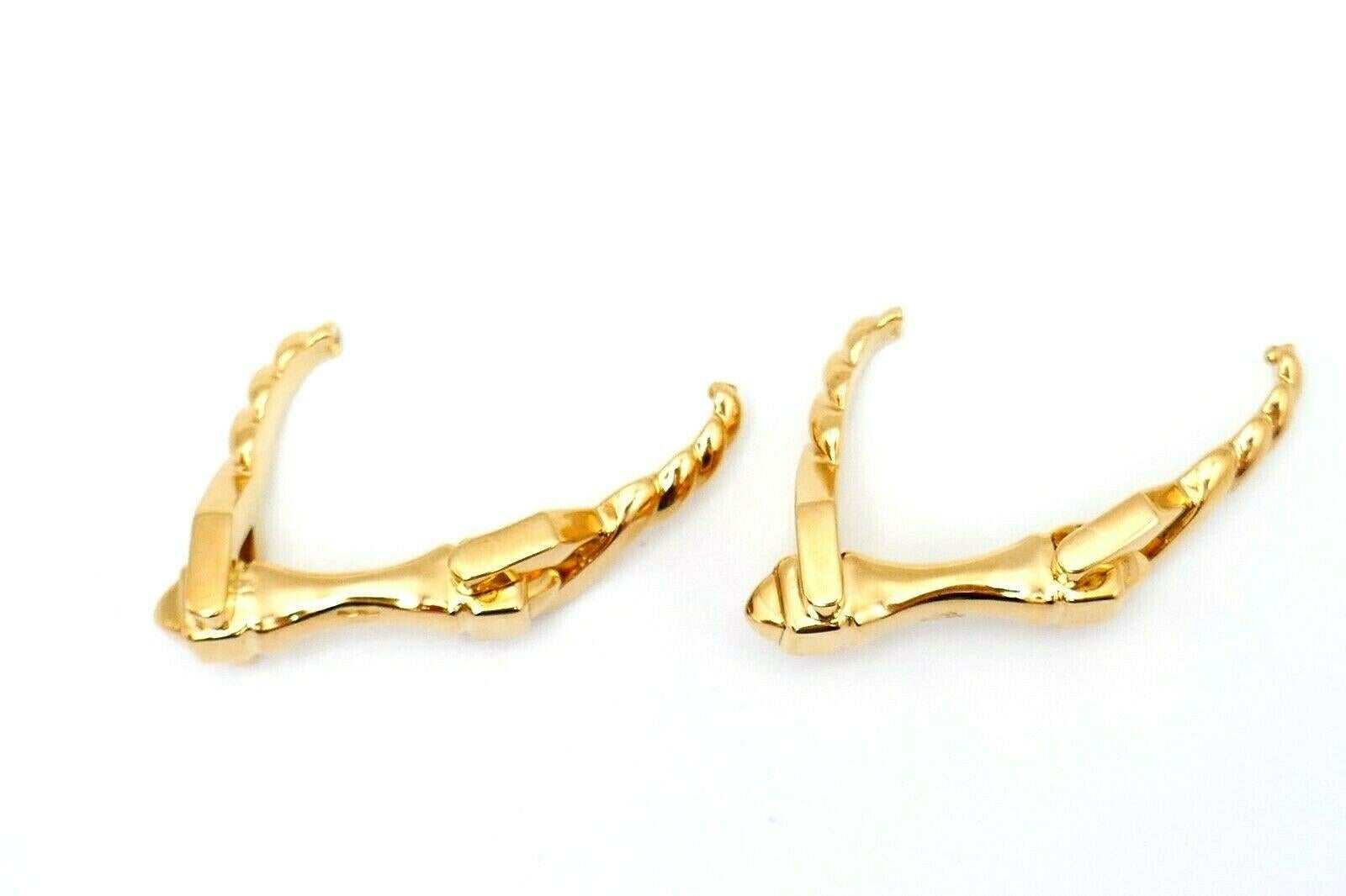 Cartier Vintage Yellow Gold Stirrup Cufflinks In Excellent Condition For Sale In Beverly Hills, CA