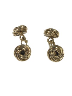 Cartier Vintage Yellow Gold Swirl Knot Cufflinks
