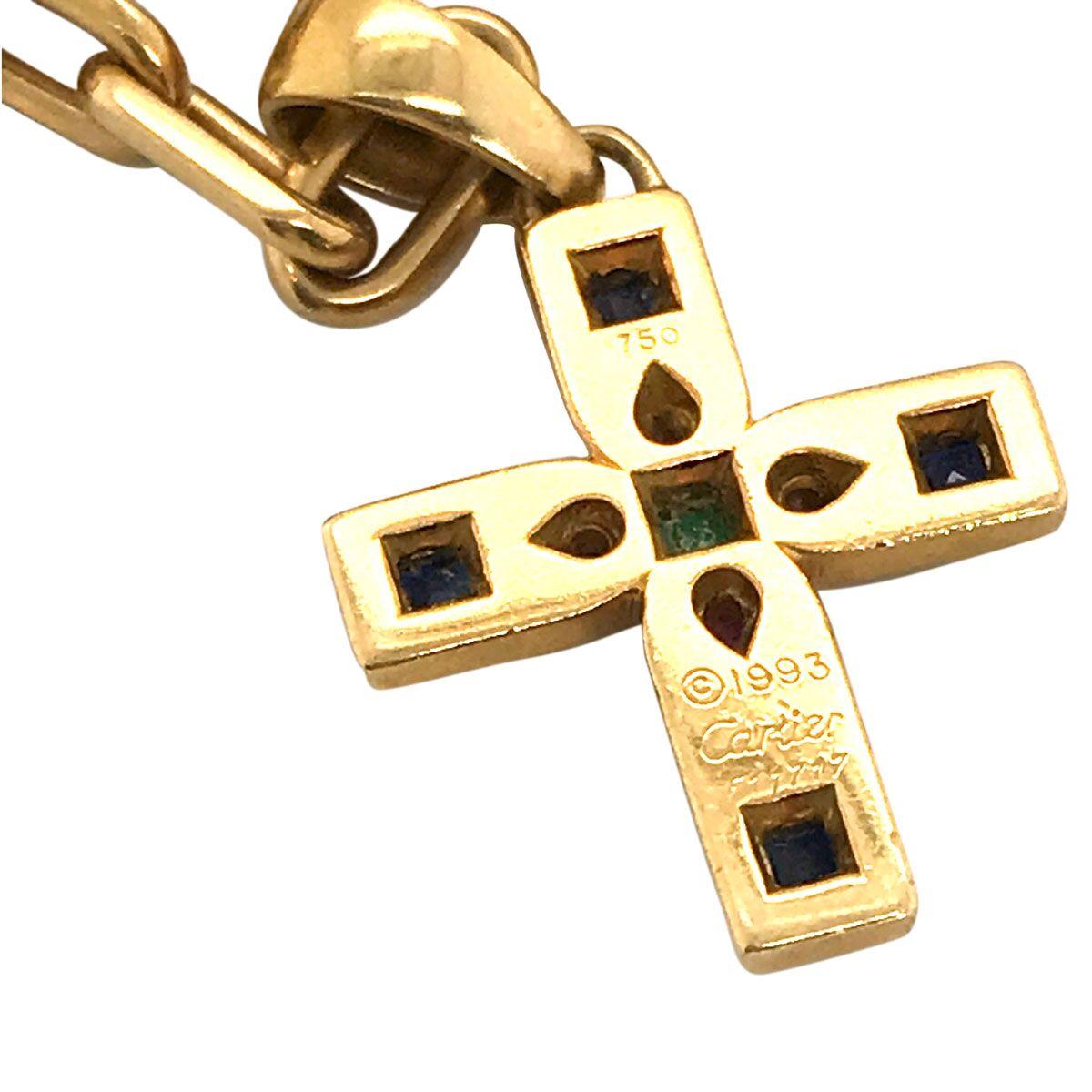 cartier gold cross pendant