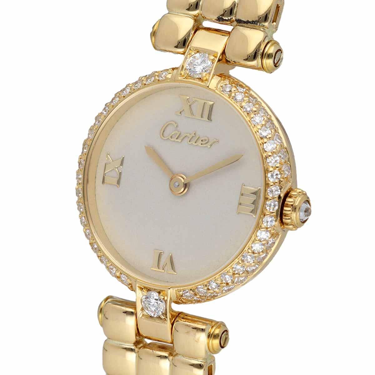 Brand:Cartier
Name:VLC (Vendome) bezel diamond watch SM
Material:Diamonds, 750K18 YG yellow gold
Band length(inch):16cm / 6.29in（Approx)
Band width(inch):9.73mm / 0.38in（Approx)
Case size(inch):19.14mm /