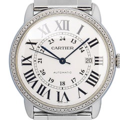 Cartier W6701011 Ronde Solo SS Silver Dial Quartz Men's Watch 42mm