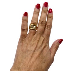 Cartier Walking Elephant Gold Band Ring