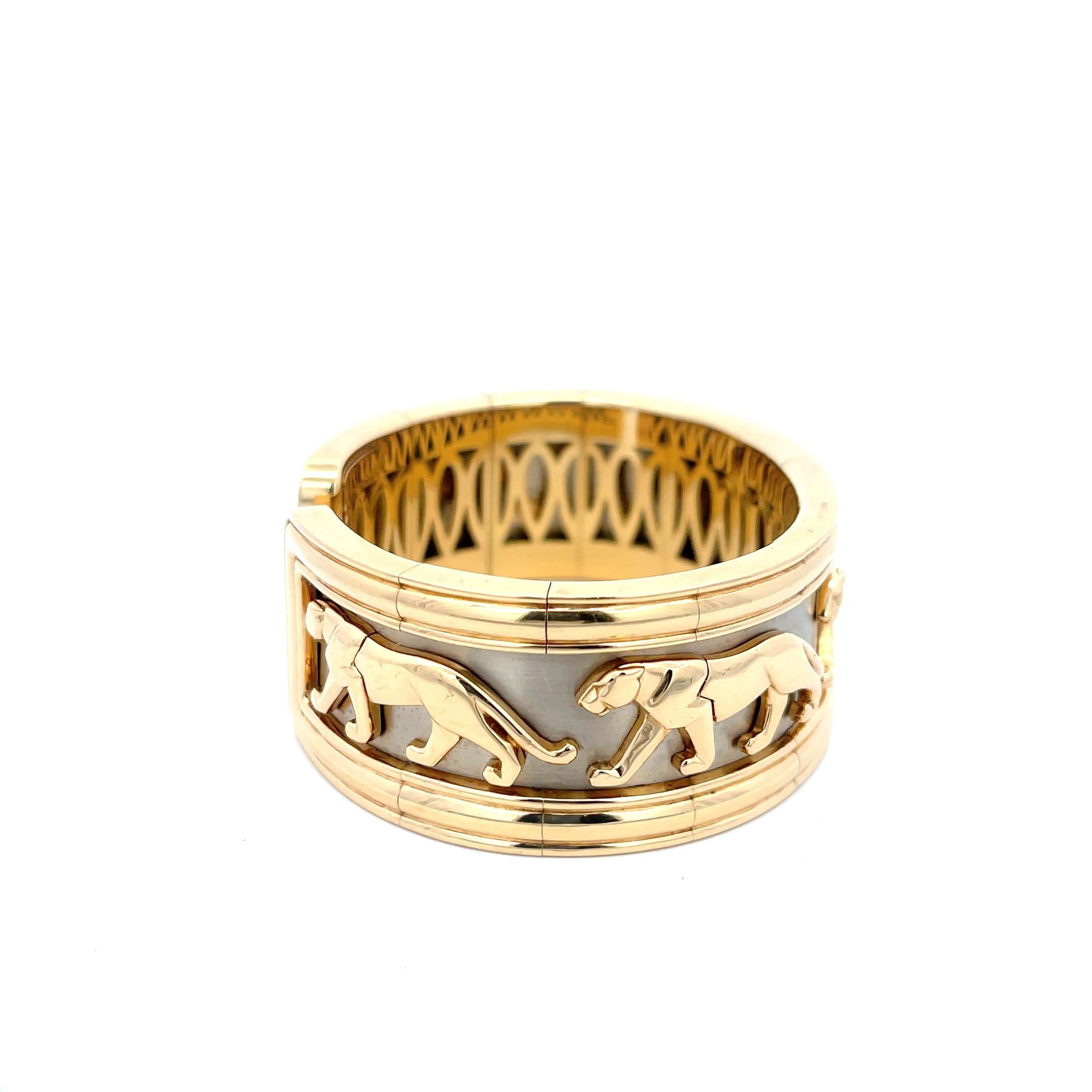 Cartier Panther-Manschettenknöpfe 18K Gold für Damen oder Herren