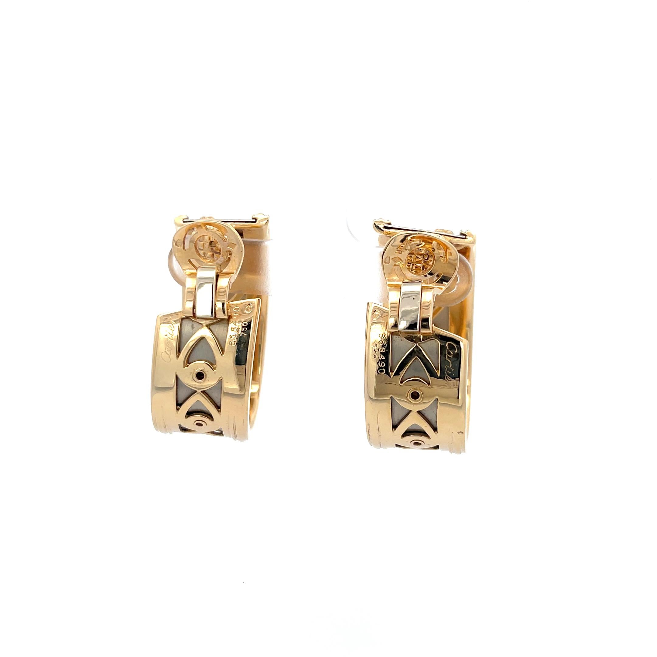 Cartier Walking Panther Earrings 18K Gold In Excellent Condition In Dallas, TX