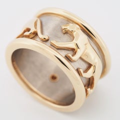Cartier Walking Panther Mahango Ring WG /  YG 52
