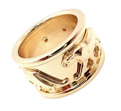Cartier Walking Panther Panthere Band Yellow Gold Ring