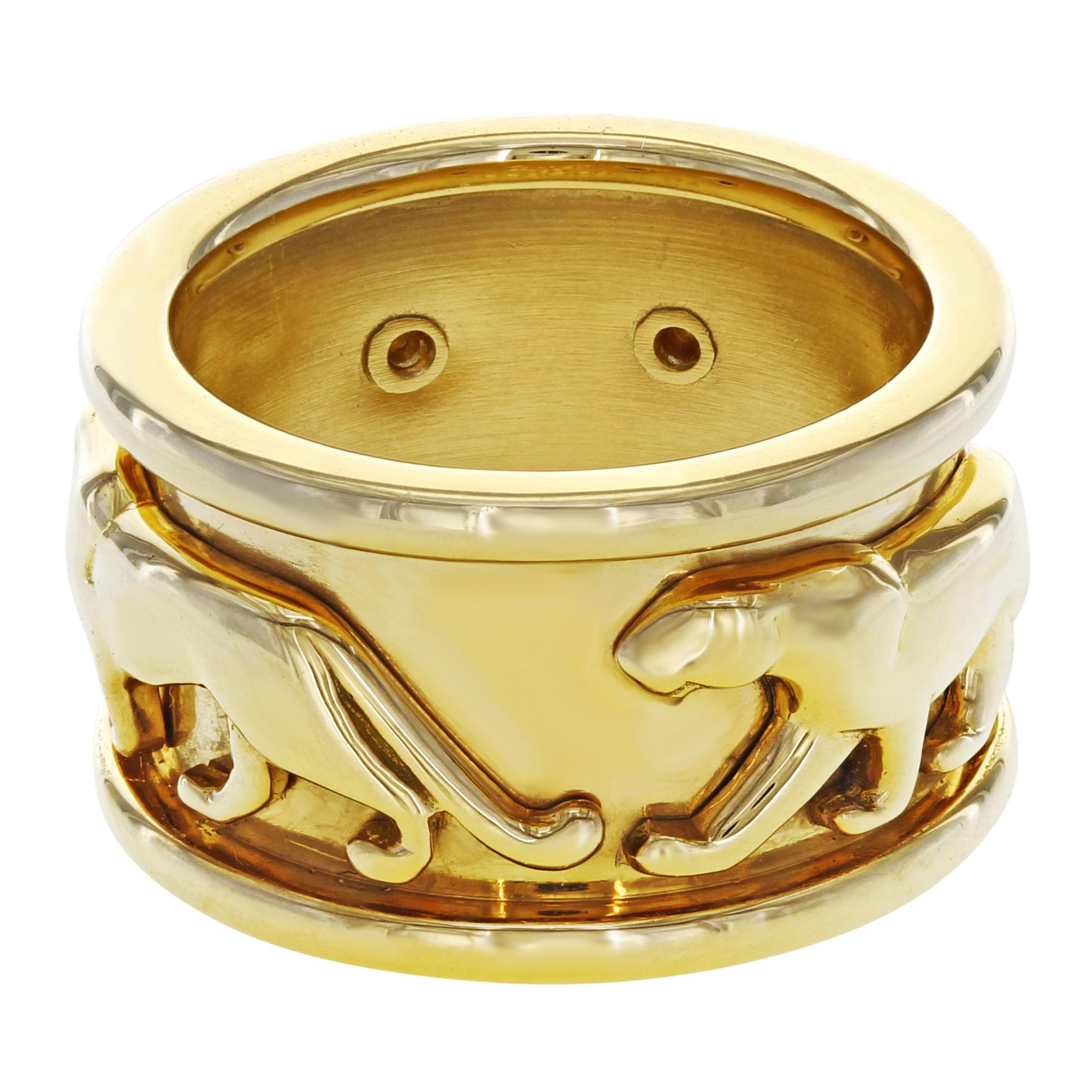 Cartier Walking Panther Yellow Gold Ring 12g 1